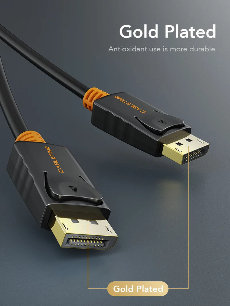 DP to DP 1.2 Cable 4K 60Hz for Gaming Monitor, TV, PC, Laptop