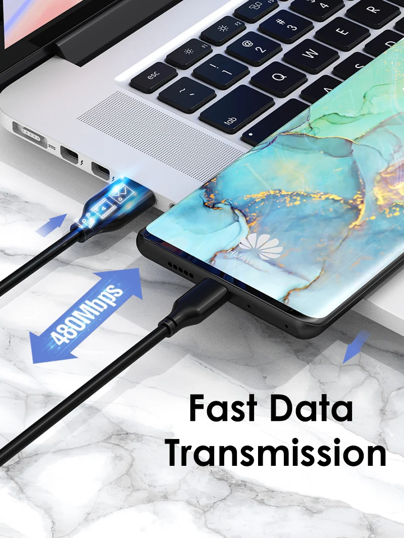 Wholesale USB A 2.0 to USB C 3A Charger Cable for Samsung Galaxy