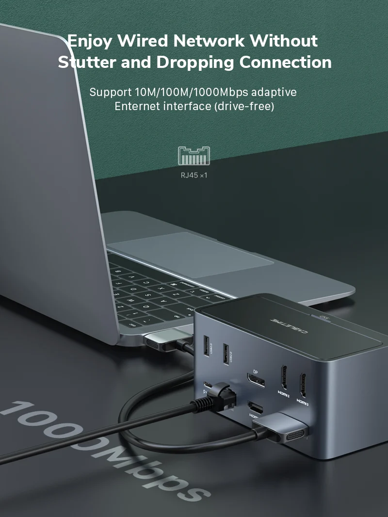 10 Gbps USB 3.1 Gen 1 Type-C Docking Station for MacBook Dell XPS