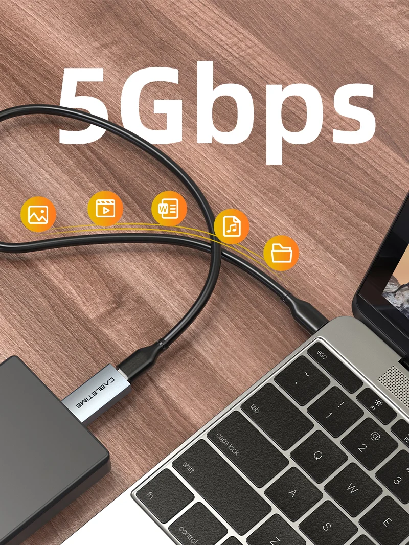 USB 3.0 A Male to USB-C Female OTG Adapter