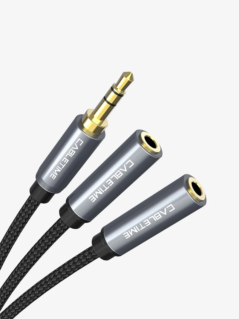 3.5MM Male to Dual RCA Female Audio Cable Y Adapter