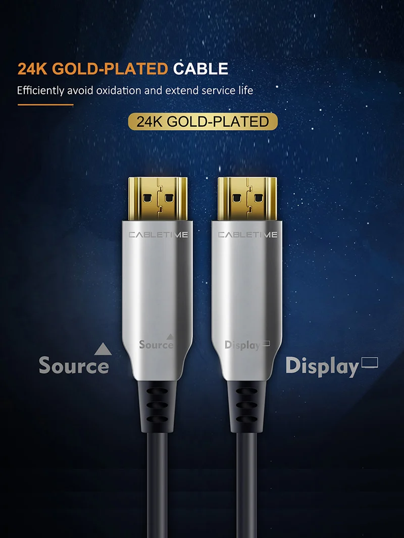 Active Fiber Optical HDMI 2.0 Cable（AOC) 4K 60Hz