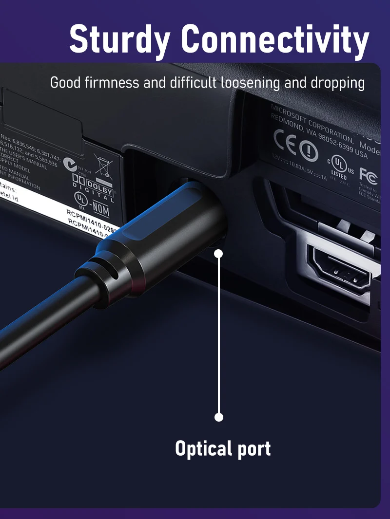 Digital Optical Audio Toslink Cable for TV Amplifiers