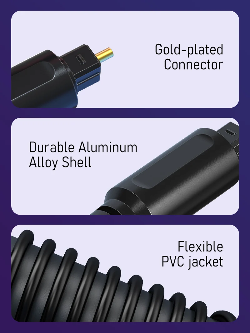 Digital Optical Audio Toslink Cable for TV Amplifiers