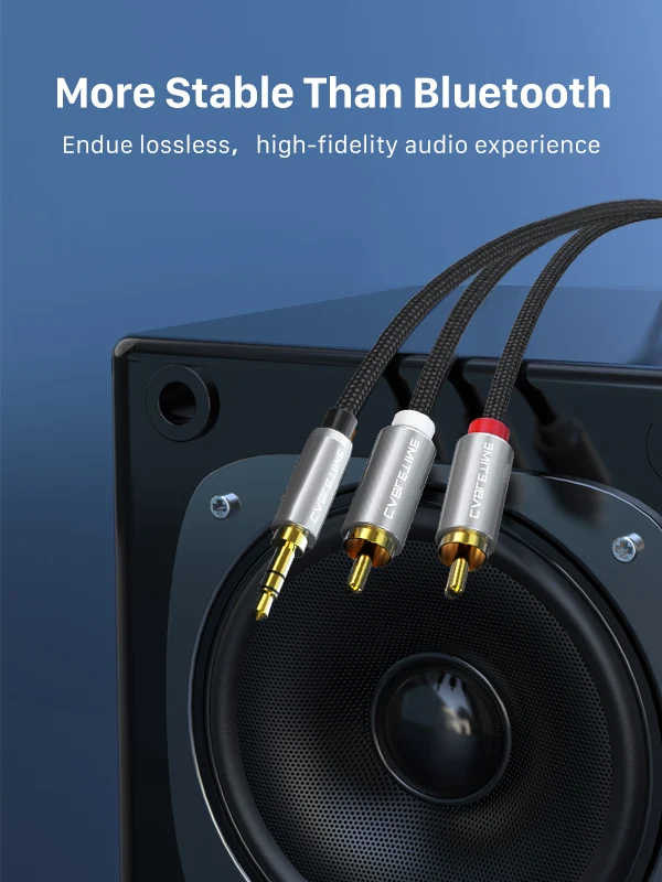3.5 MM Audio Jack to 2 RCA Audio Cable