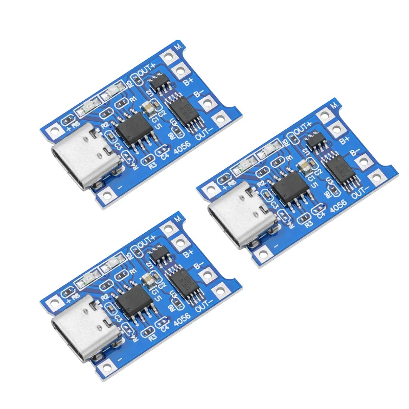 TP4056 Batterieladungsmodul - USB Typ C, Schutzschaltung, LED-Anzeigen - für Ihre Li-Ion oder LiPo Einzelzellenbatterien