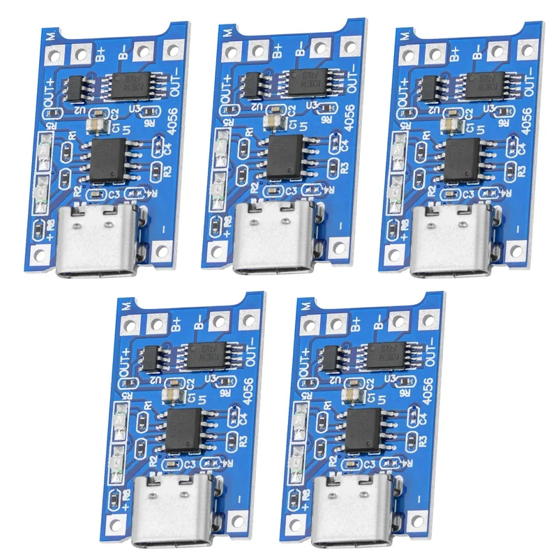 TP4056 Batterieladungsmodul - USB Typ C, Schutzschaltung, LED-Anzeigen - für Ihre Li-Ion oder LiPo Einzelzellenbatterien