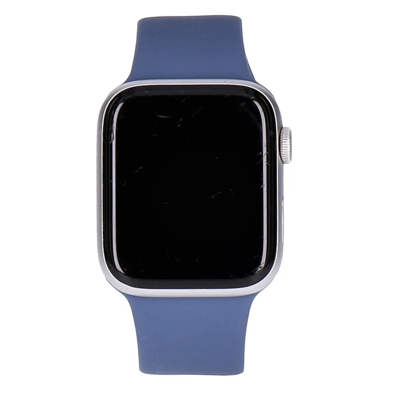 Apple Watch SE 2 44mm GPS Silber Aluminiumgehäuse mit Sportarmband Sturmblau M/L