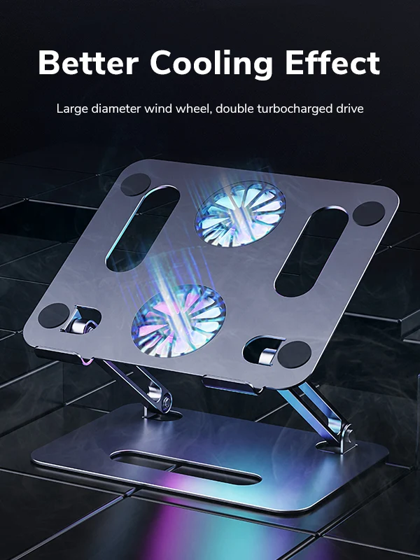 Folding Adjustable Laptop Stand Holder with Cooling Fan