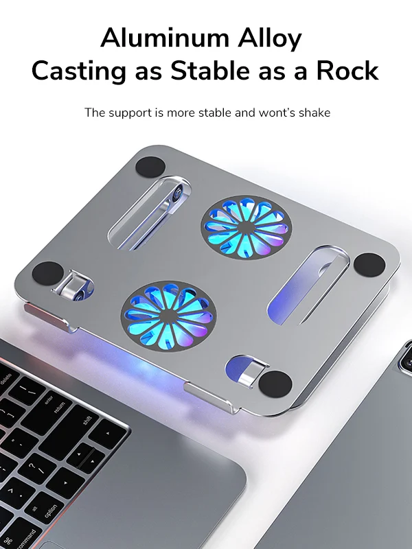 Folding Adjustable Laptop Stand Holder with Cooling Fan