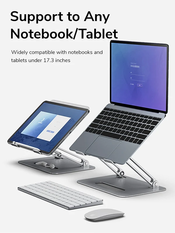 Folding Adjustable Laptop Stand Holder with Cooling Fan