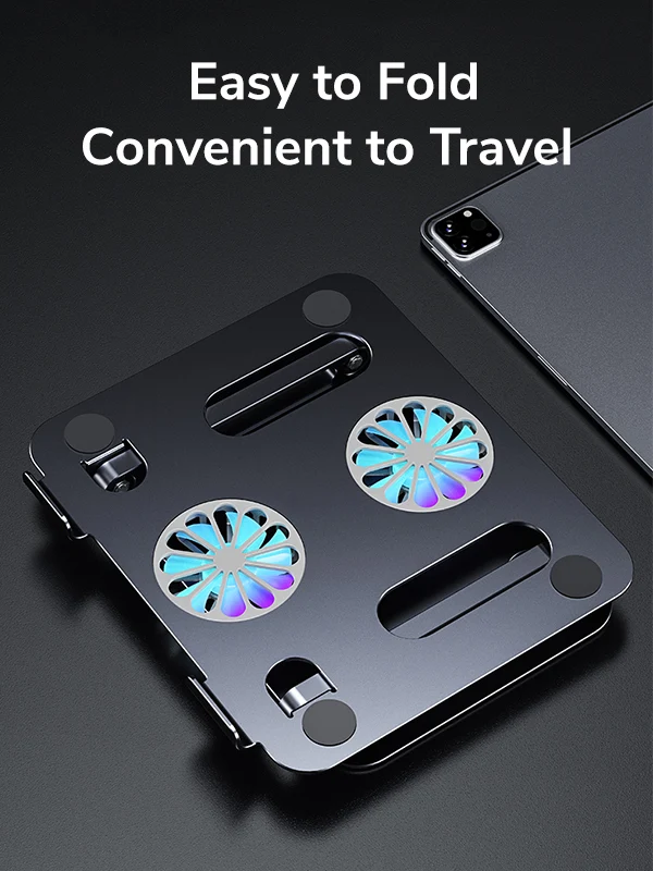 Folding Adjustable Laptop Stand Holder with Cooling Fan