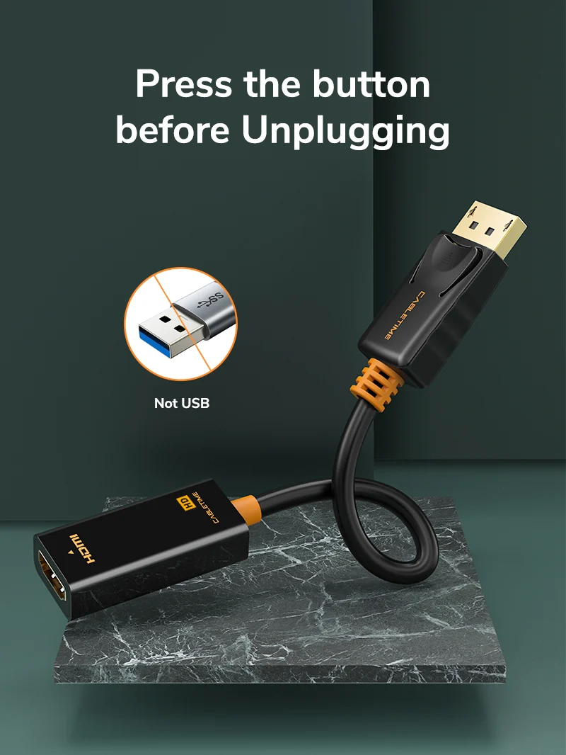 DP Male to HDMI Female Adaptor Converter 1080p 60Hz