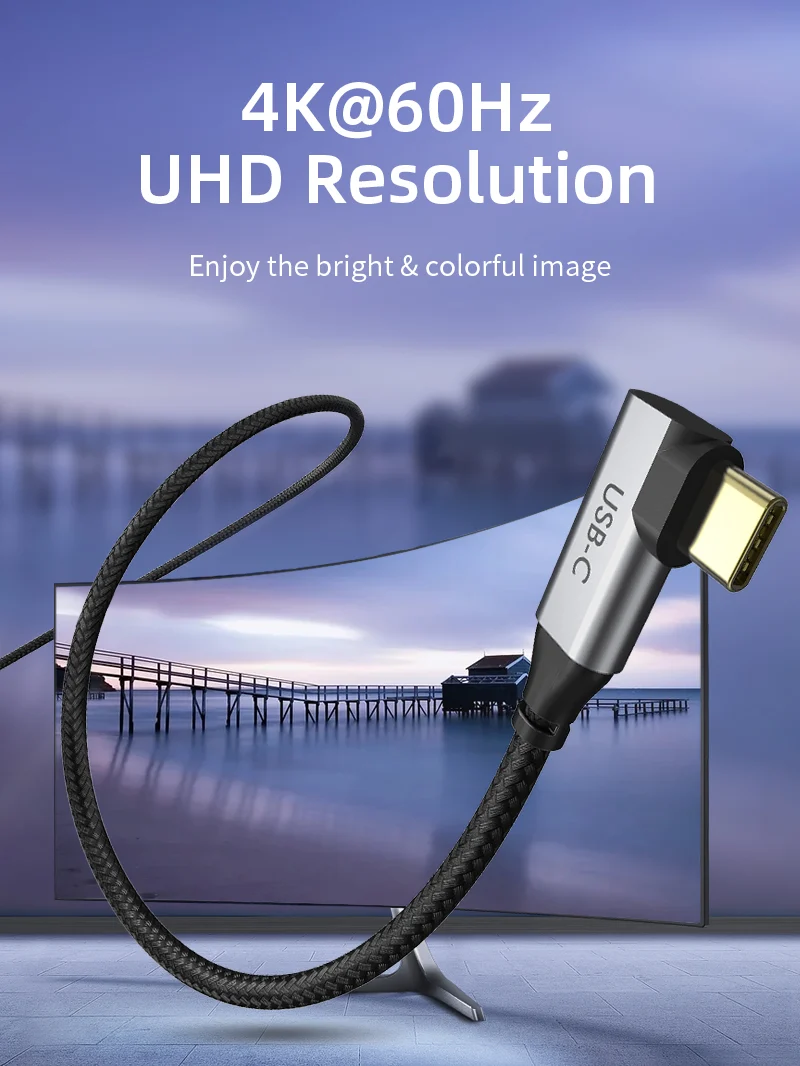 USB-C to HDMI Cable 4K 60hz Right Angle for MacBook Pro