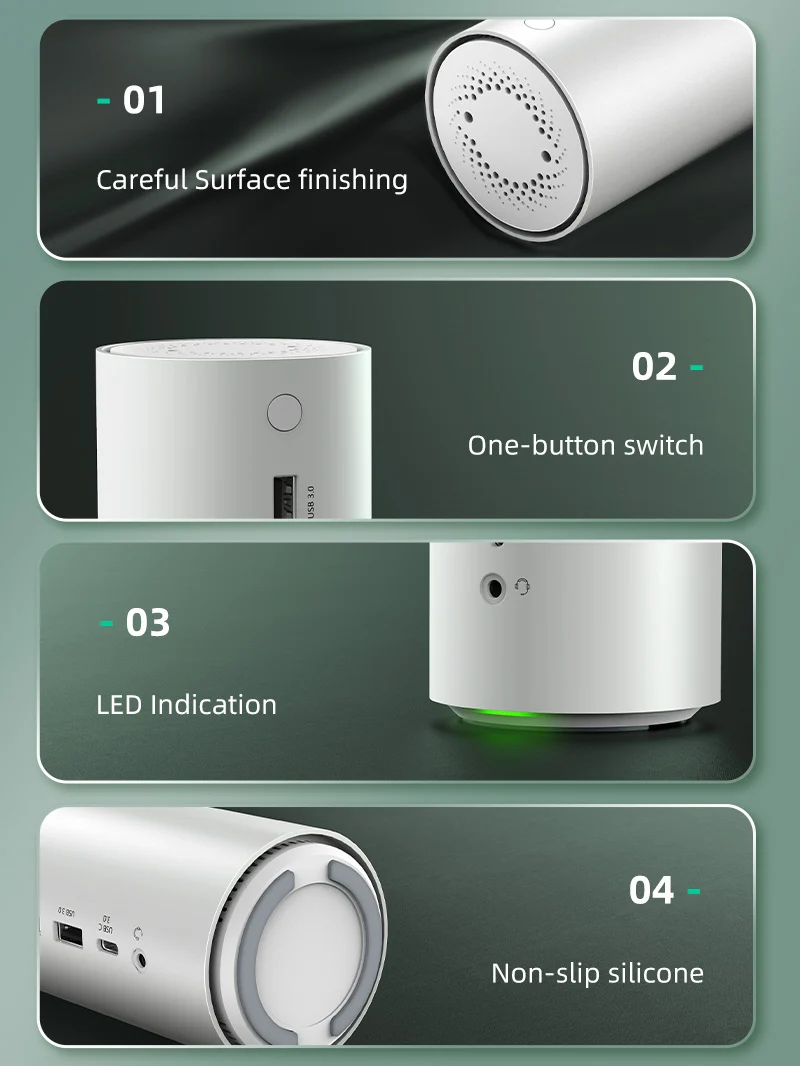 10 IN 1 USBC Docking Station with Negative Ion Air Purifier