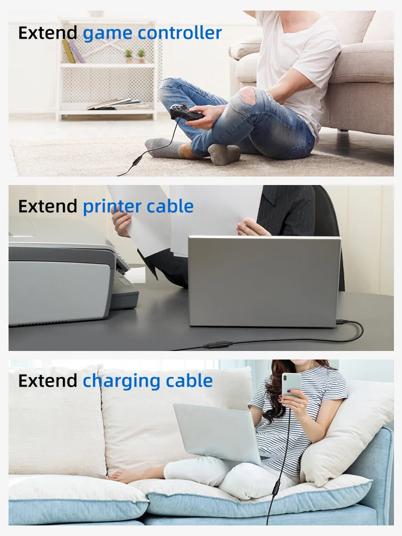 USB 3.0 Male To Female Extension Cable