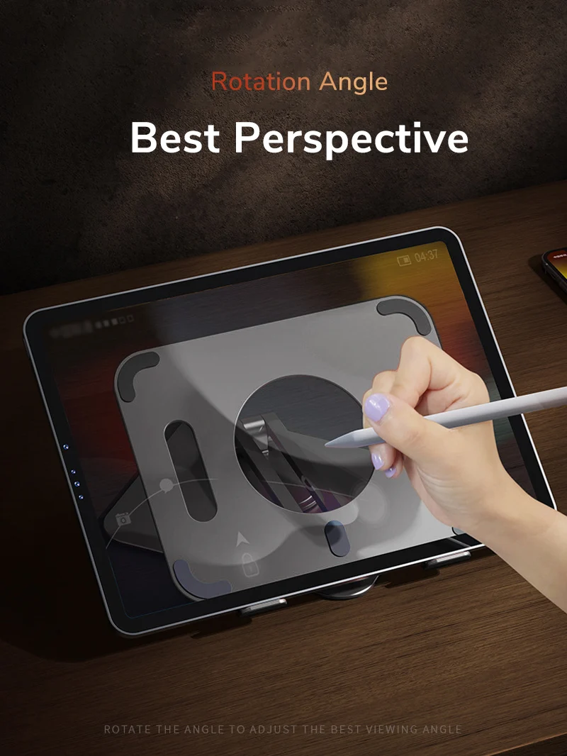 Aluminum Adjustable 360 Degree Rotating Tablet Stand Holder for iPad Pro Air Desktop