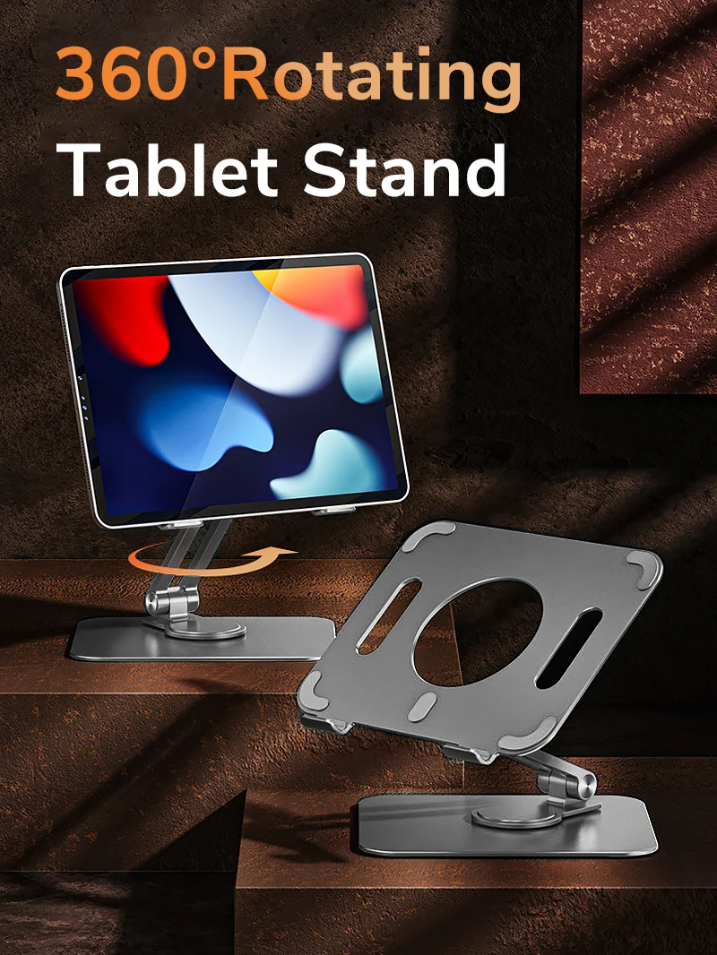 Aluminum Adjustable 360 Degree Rotating Tablet Stand Holder for iPad Pro Air Desktop