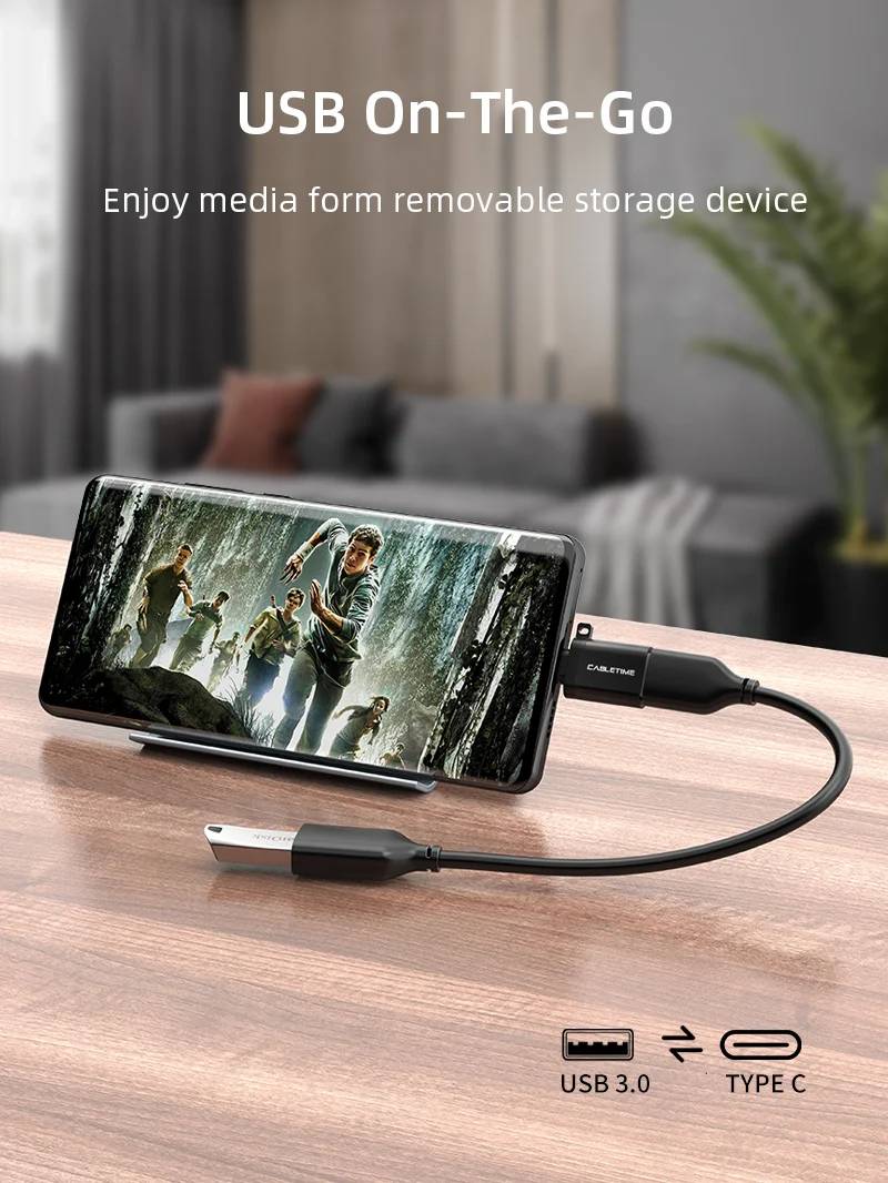USB Type C Male to USB 3.0 Female OTG Adapter