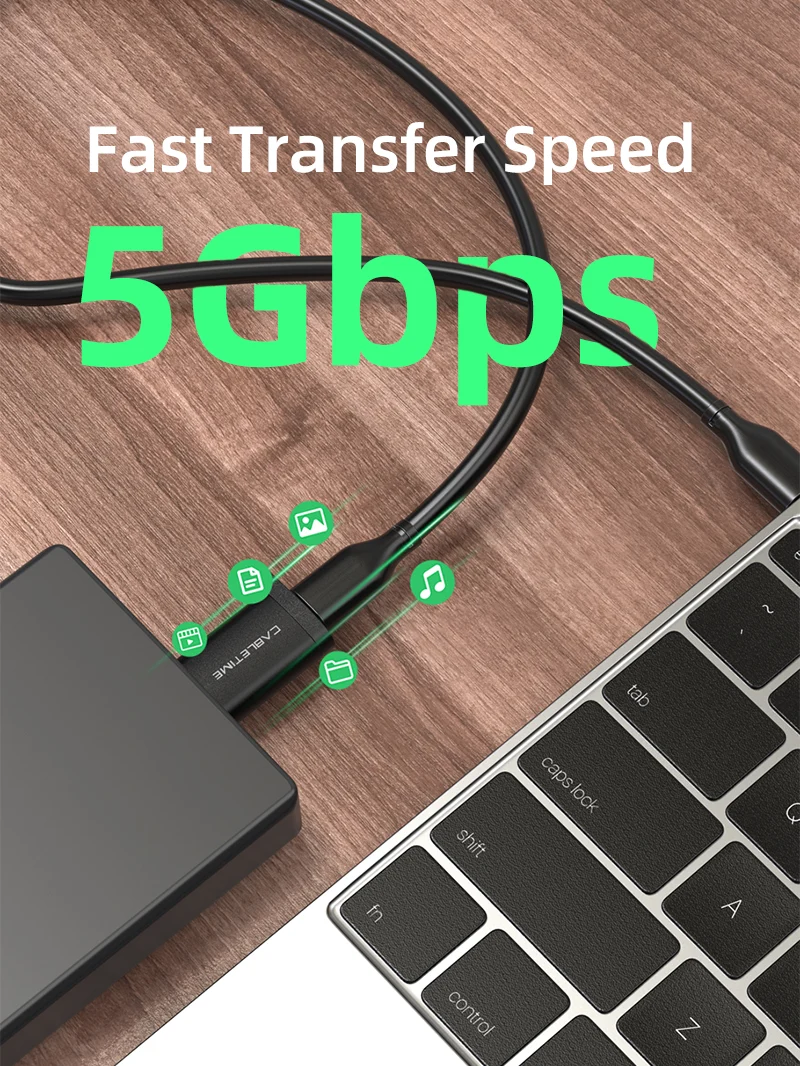 USB C Female to USB A Male Adapter 5Gbps