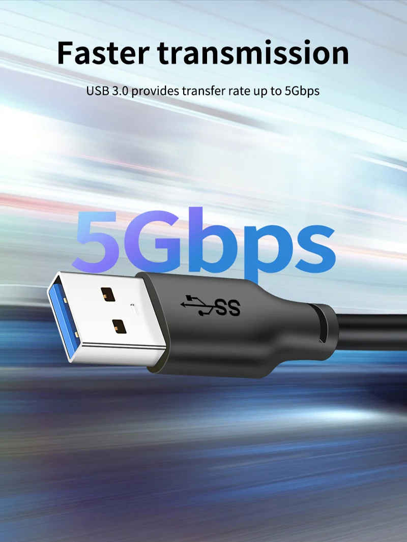 Bulk Fast Charge USB C to USB A 3.0 Cable