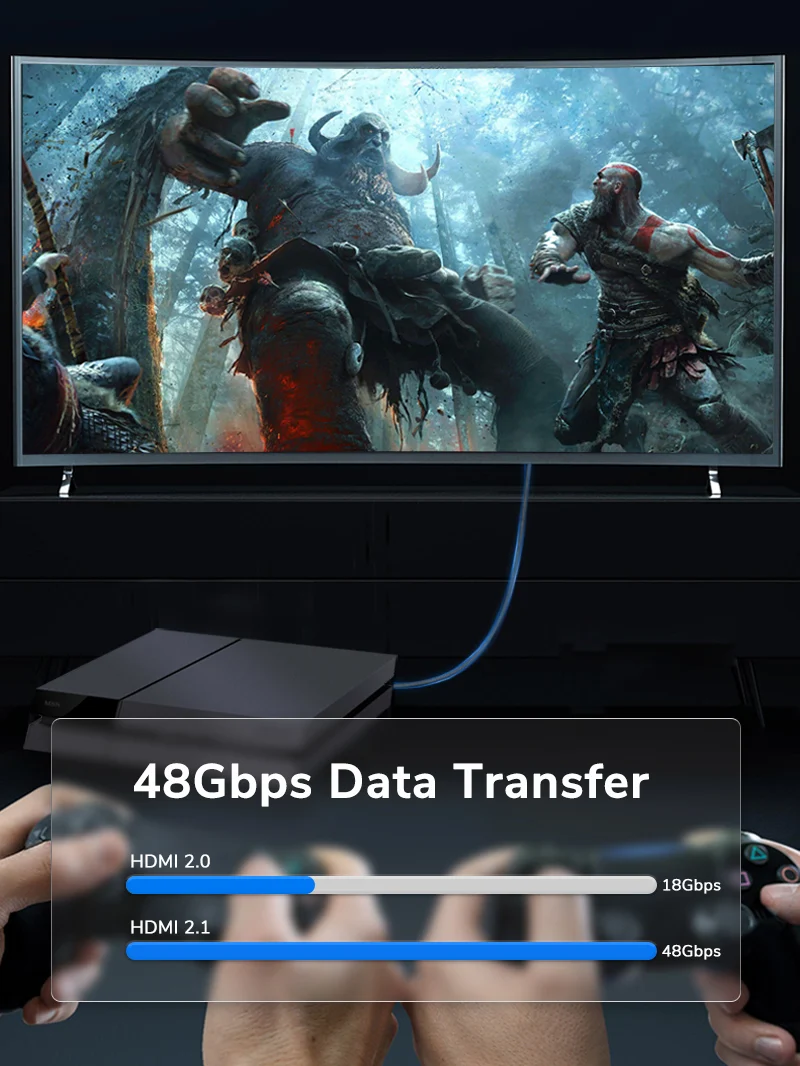 High Speed 8K Ultra Thin HDMI 2.1 Cable for PS5