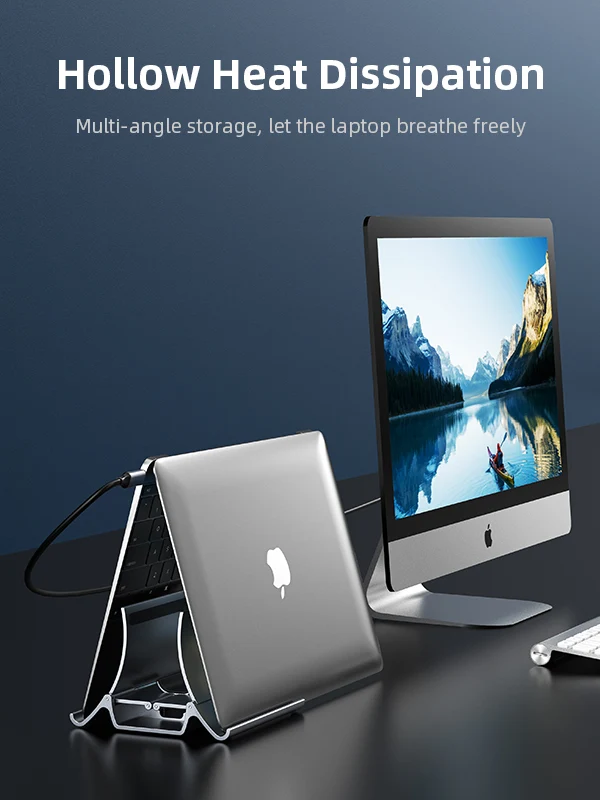 Vertical Adjustable Laptop Stand Gravity Holder For Macbooks Surface iPad Tablet Stand