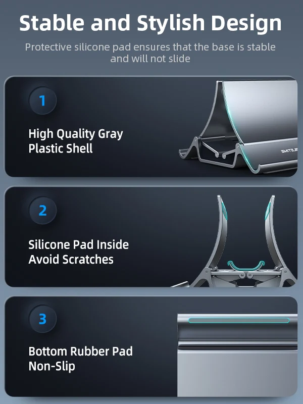 Vertical Adjustable Laptop Stand Gravity Holder For Macbooks Surface iPad Tablet Stand