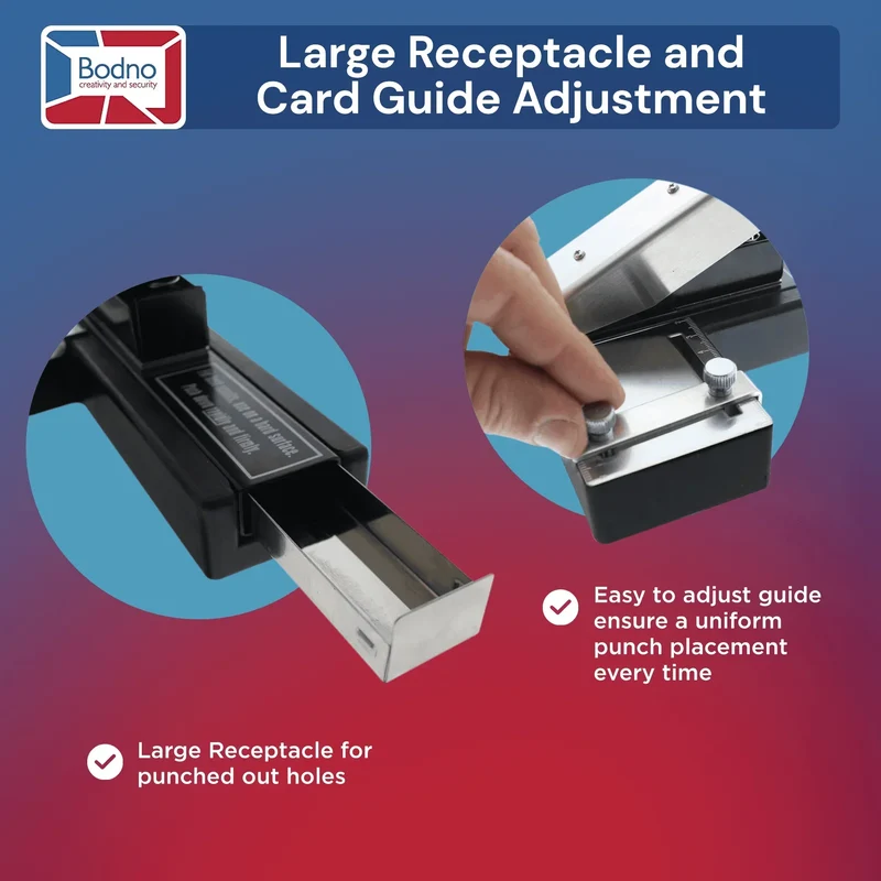 HD Table Top Badge Slot Punch for ID Cards - Works with All PVC Cards and ID Card Printers (Punches one Card at a time)