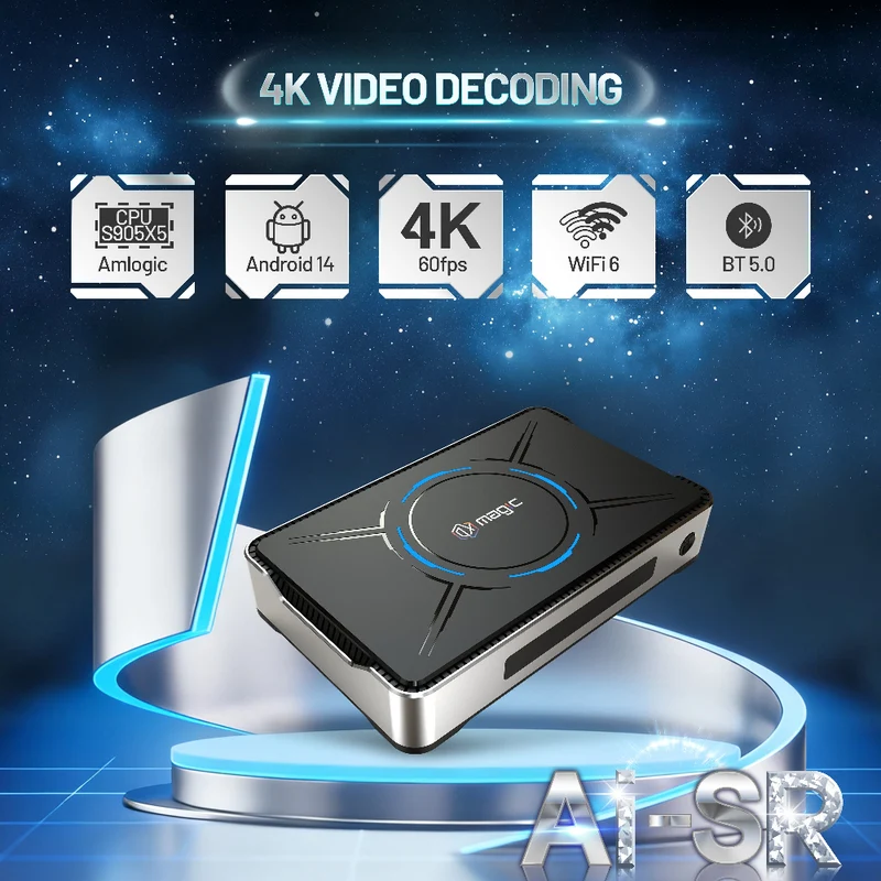Amlogic S905X5 Android TV Box 4K Media Player