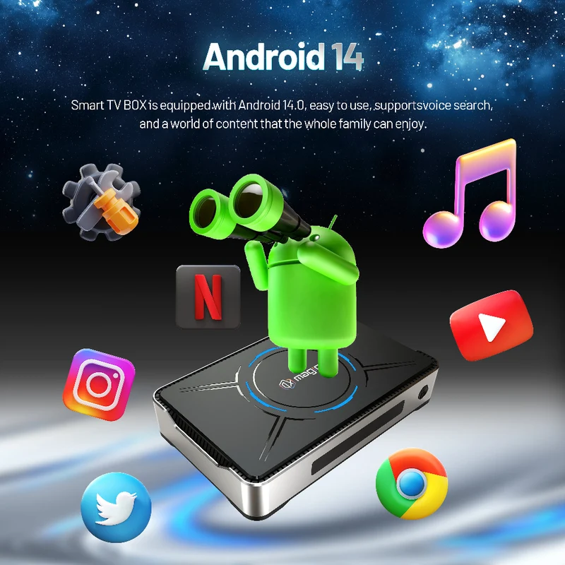 Amlogic S905X5 Android TV Box 4K Media Player