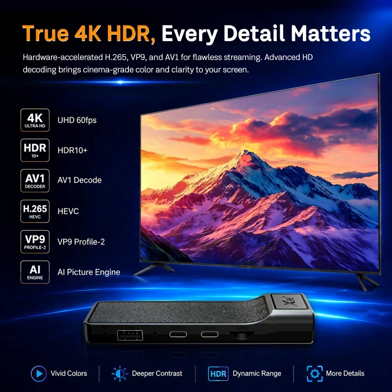 Digital Signage Android TV Stick mit Ethernet-Anschluss