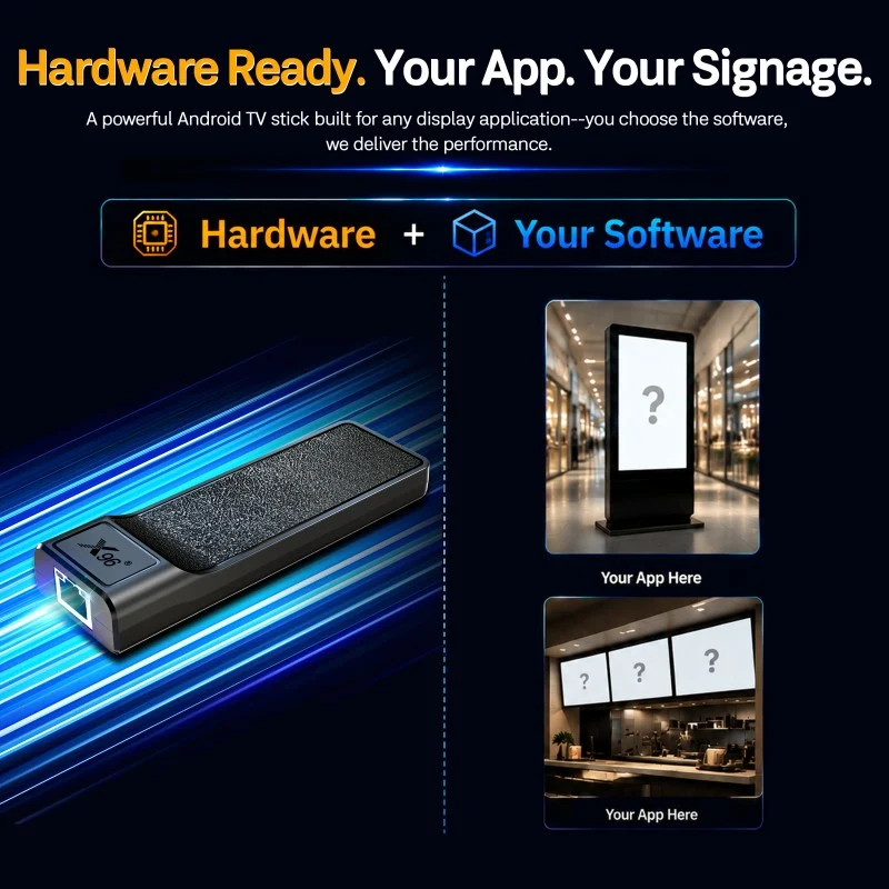 Digital Signage Android TV Stick mit Ethernet-Anschluss