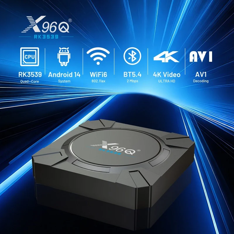 Rockchip RK3539 X96Q 4K AV1 Mediaplayer mit Sprachassistent, Android 14 und YouTube-Zertifizierung