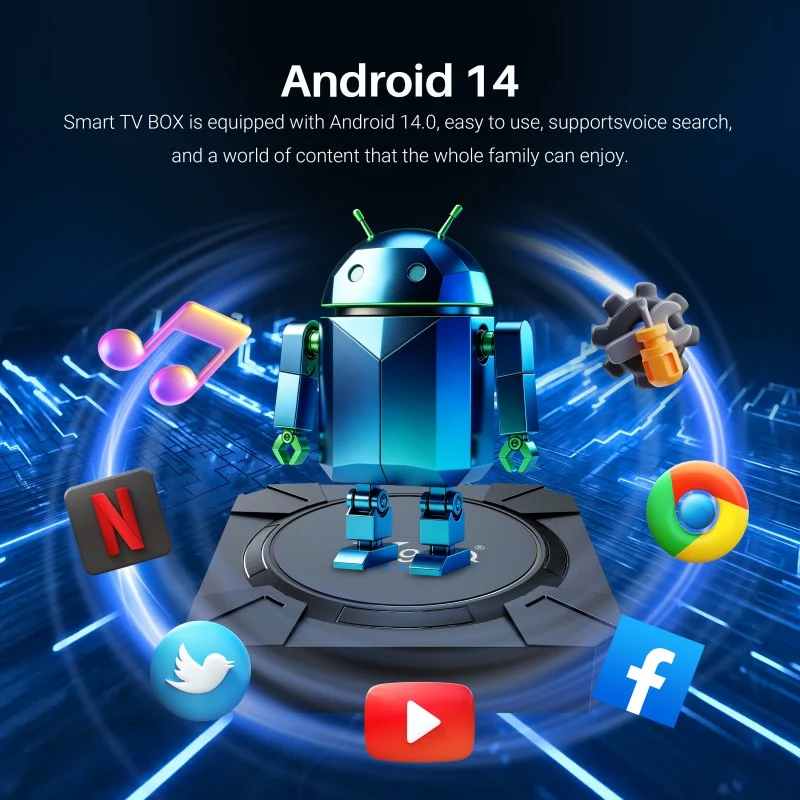 Rockchip RK3539 X96Q 4K AV1 Mediaplayer mit Sprachassistent, Android 14 und YouTube-Zertifizierung
