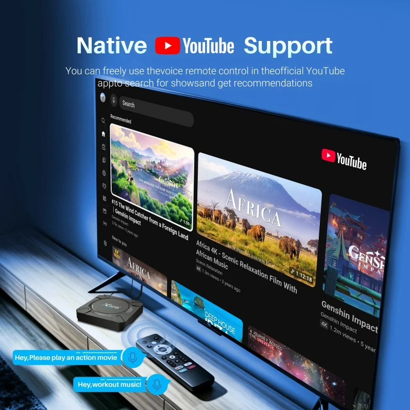 Rockchip RK3539 X96Q 4K AV1 Mediaplayer mit Sprachassistent, Android 14 und YouTube-Zertifizierung