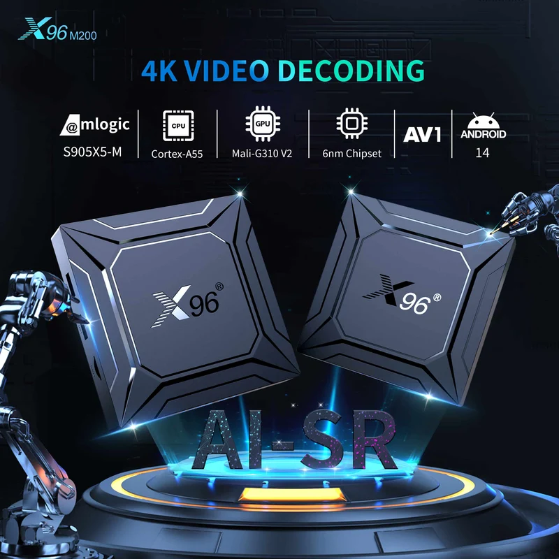 Amlogic S905A X96 M200 Android 14 TV-Box