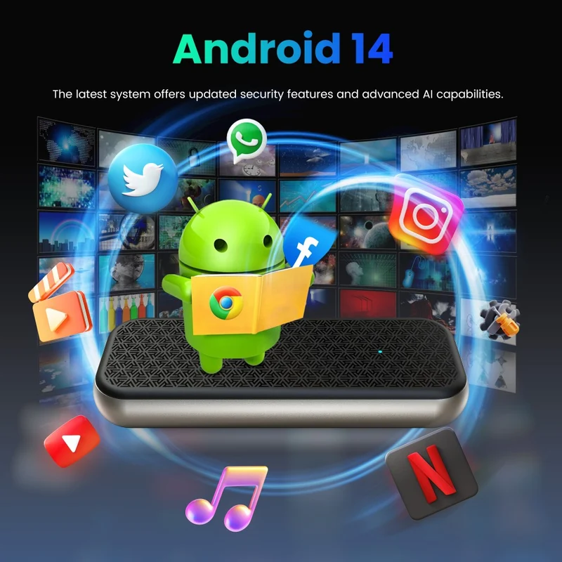 Amlogic S905X5M Android TV Box IR Bluetooth Fernbedienung