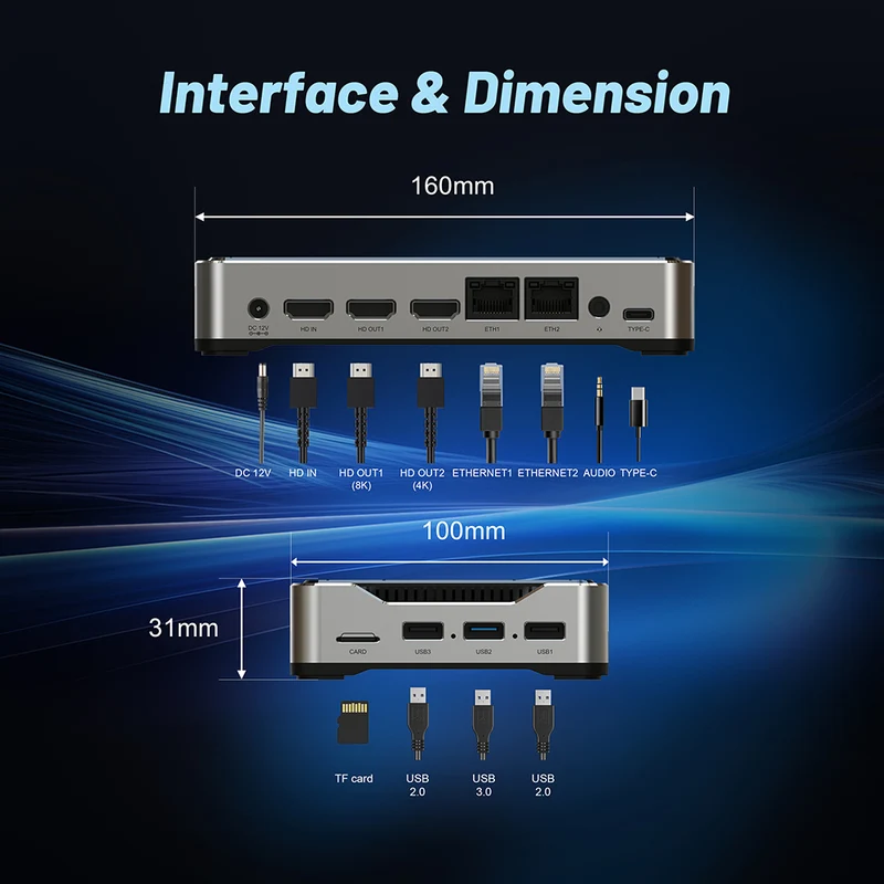 RK3588 Android TV Box mit zwei HDMI-Ausgängen