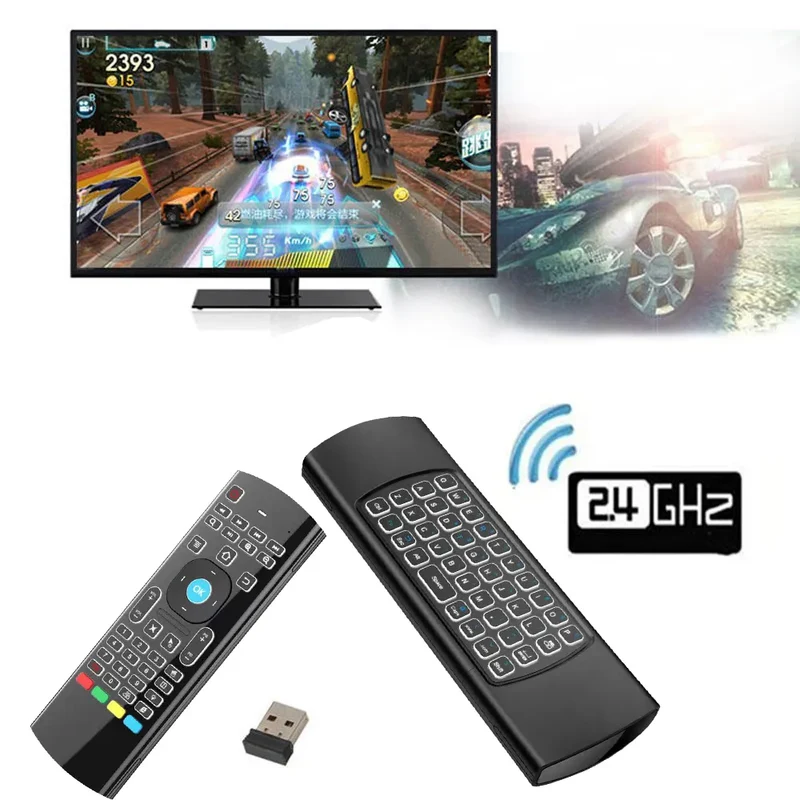 OEM-anpassbare 2.4-GHz-Funkfernbedienung mit bis zu 10 Metern Reichweite: MX3 Fly Air Mouse