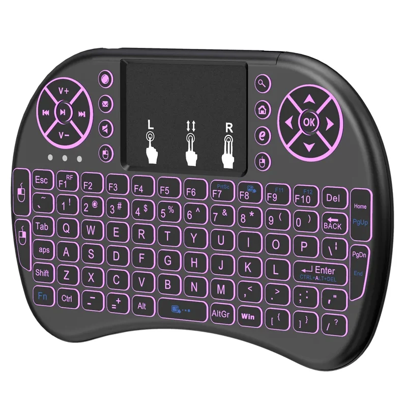 Universelle kabellose Tastatur-Maus-Kombination, 2.4-GHz-Funkfernbedienung, I8-Mini-Tastatur, intelligente Fernbedienung