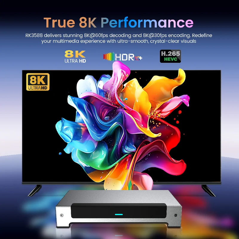 Rockchip RK3588 AI Android/Linux TV Box X96 AI Box Octa-Core 8K Digital Signage Player