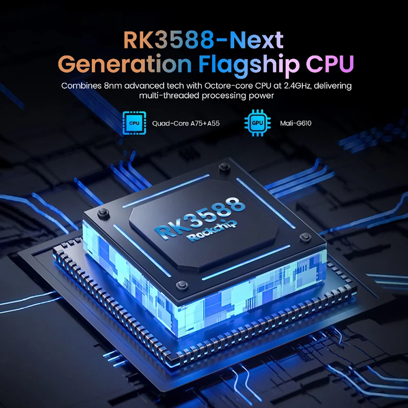 Rockchip RK3588 AI Android/Linux TV Box X96 AI Box Octa-Core 8K Digital Signage Player