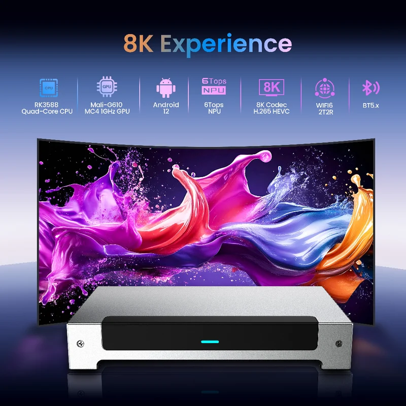 Rockchip RK3588 AI Android/Linux TV Box X96 AI Box Octa-Core 8K Digital Signage Player