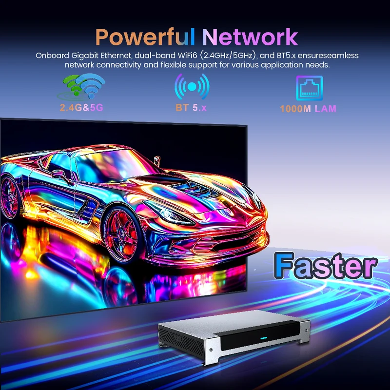 Rockchip RK3588 AI Android/Linux TV Box X96 AI Box Octa-Core 8K Digital Signage Player