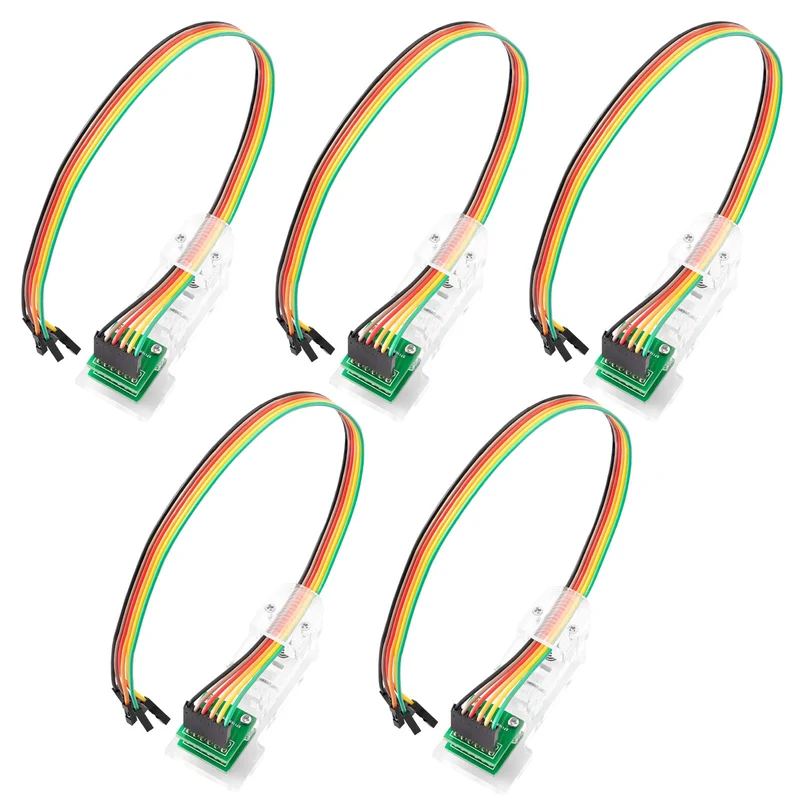 6 Pin Programmer SPI Modul Test Werkzeug PCB Klemme 1*6P Gold-beschichtete Pogo Pins