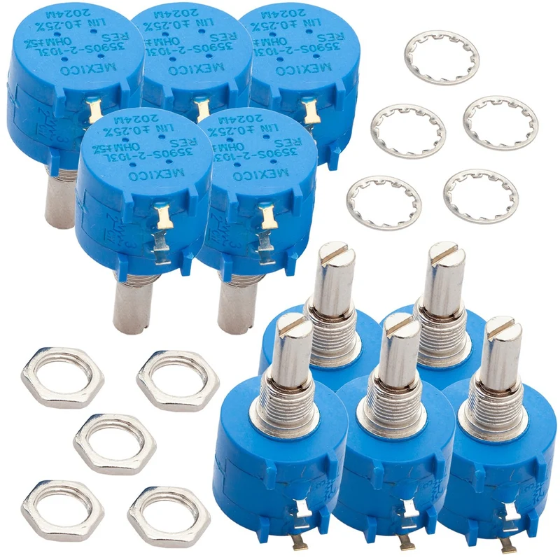 Mehrgang rotary Potentiometer mit Schutzwiderstand 3590S 100K Ohm mit einstellbarem Widerstand