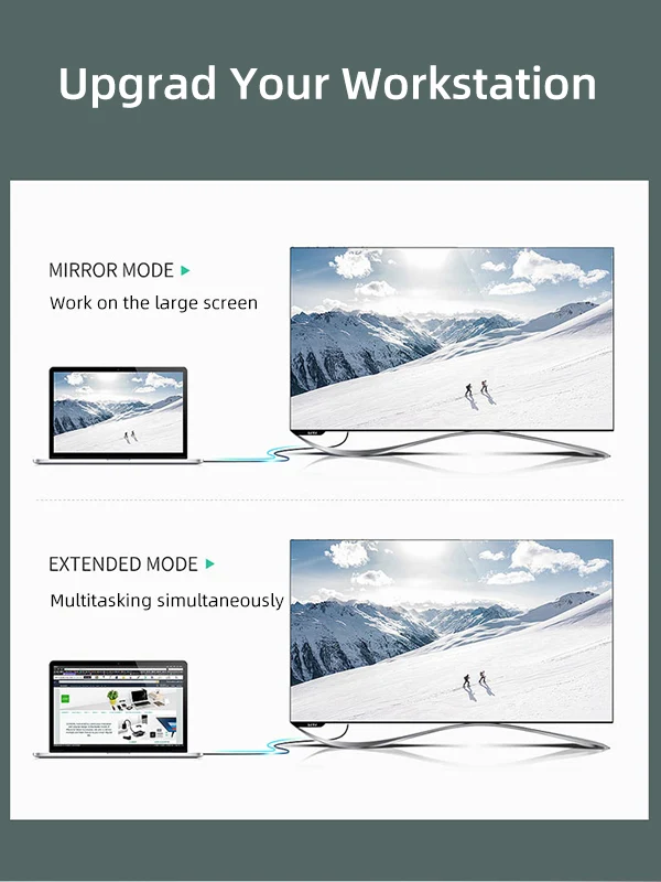 Mini DisplayPort to HDMI Cable 4K 60Hz