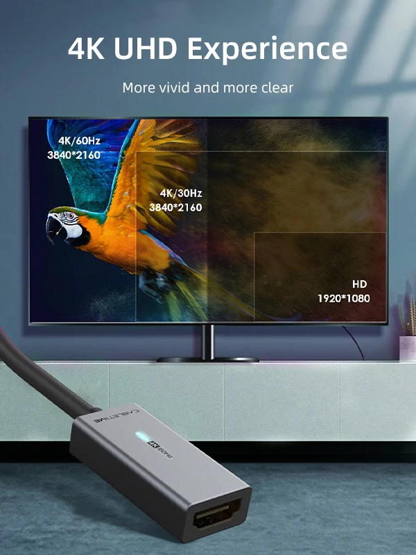 4K Mini DP DisplayPort to HDMI Adapter