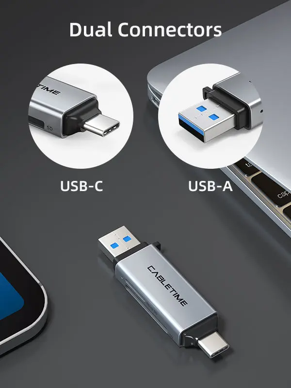 OTG USB C 3.0 Sd Tf Card Reader For Mac Phone